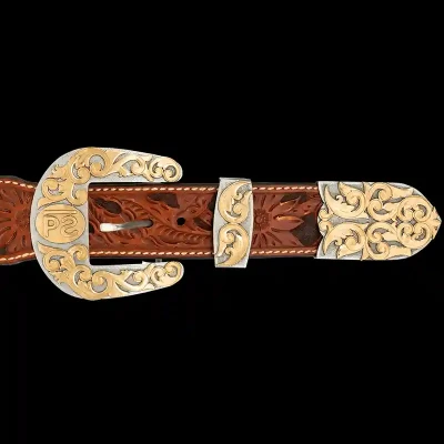 Virginia City Custom Three Piece Buckle Set