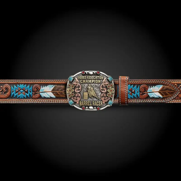 Blue Juniper Leather Belt (In Stock)