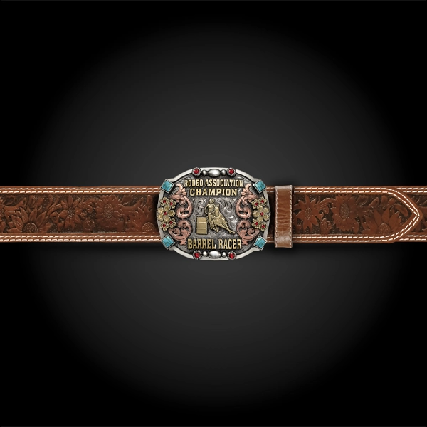 Virginia Sunflower Leather Belt