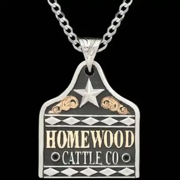 Angus Cow Tag Necklace
