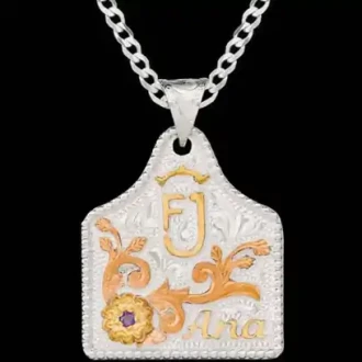 Coconut Cow Tag Necklace