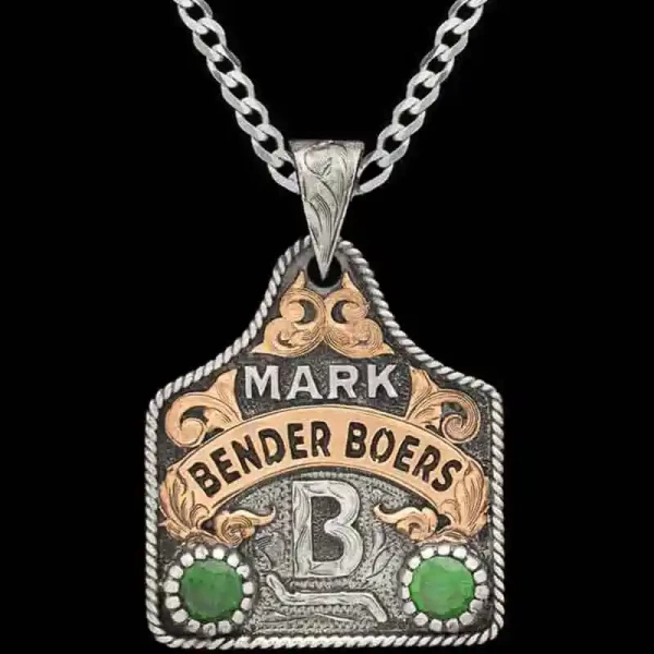 Tux Classic Cow Tag Necklace
