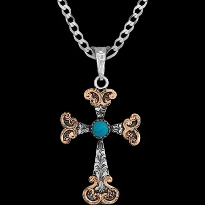 Numbers Cross Pendant