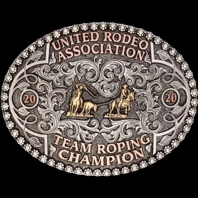 Chattanooga custom western belt buckle featuring engraved German silver and handcrafted western design.