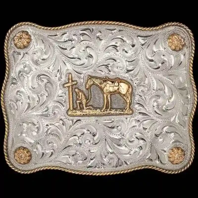Cowgirl Church Belt Buckle (In Stock)