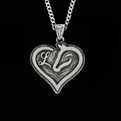 Equestrian Heart Custom Pendant
