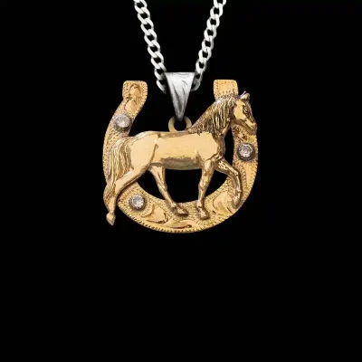 Lucky Horseshoe Custom Pendant