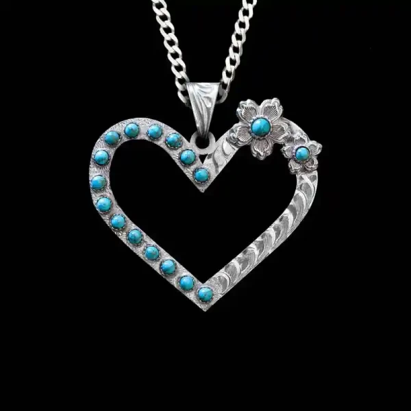 Turquoise Heart Custom Pendant