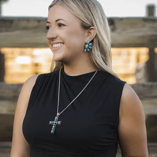 Dusty Rose Turquoise Earrings (In-Stock)