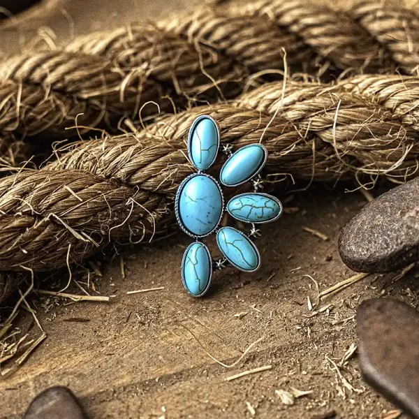 Dusty Rose Turquoise Earrings (In-Stock)