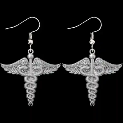 Medical Caduceus Earrings