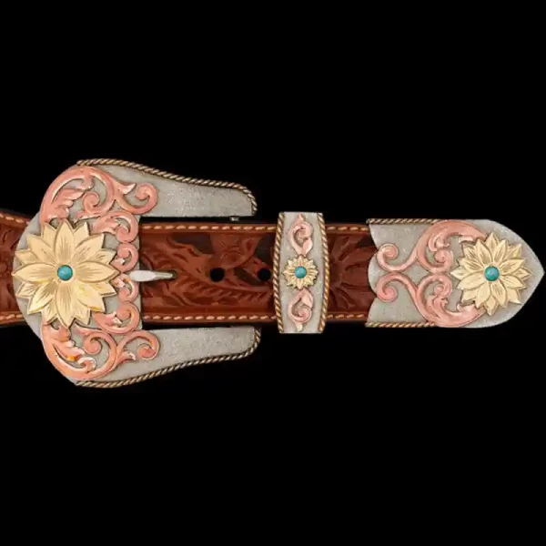 Sunflower Three Piece Buckle Set (In Stock)