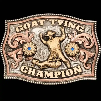 Goat Tying Belt Buckle (In Stock)