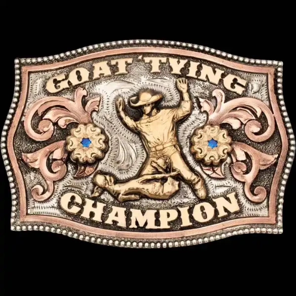 Goat Tying Belt Buckle (In Stock)