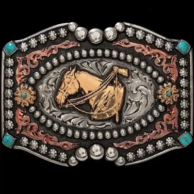 Western Horse Belt Buckle (In Stock)
