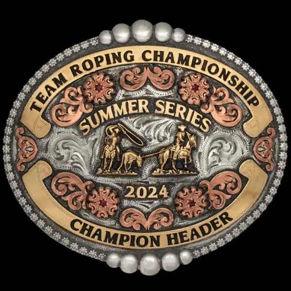 Davie custom western belt buckle handcrafted with premium engraved silver by Molly's Custom Silver.
