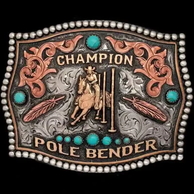 Pole Bending Champion Belt Buckle (In Stock)