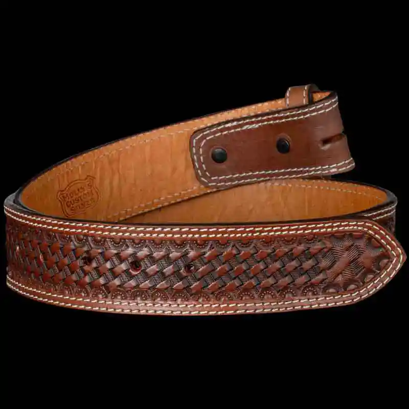 Black Cherry Leather Belt (In Stock)
