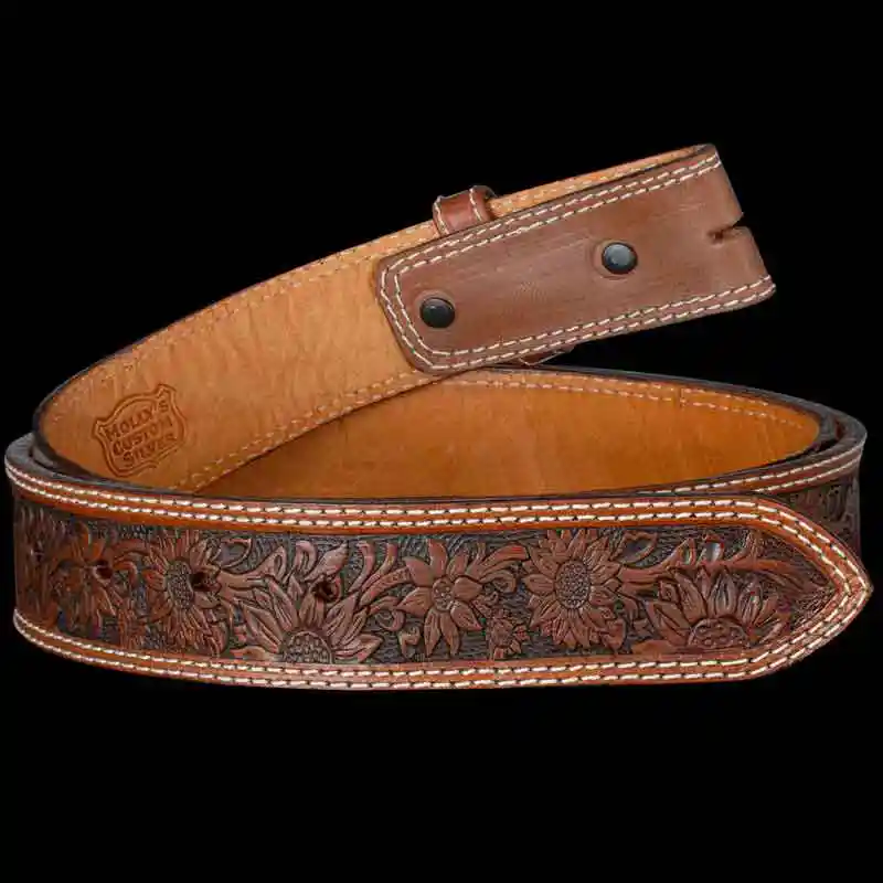 Virginia Sunflower Leather Belt (In-Stock)