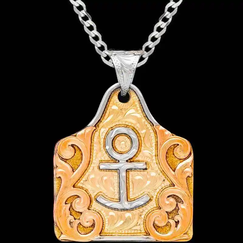 Blackjack Cow Tag Necklace