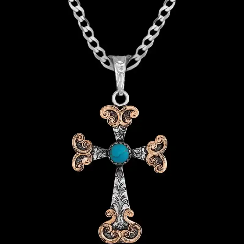 Numbers Cross Pendant