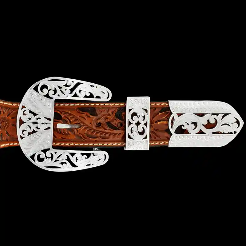 Dodge City Custom Three Piece Buckle Set