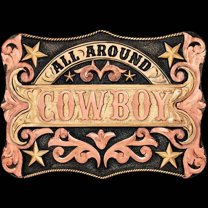 A kid's cowboy belt buckle 