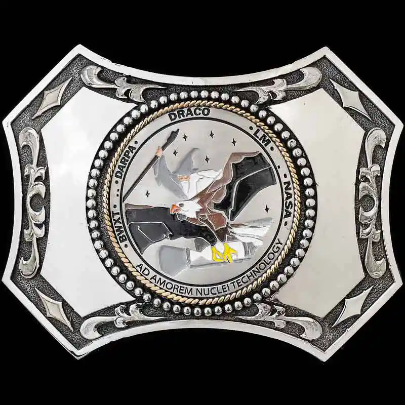 A custom unique belt buckle featuring Gandalf from Lord of the Rings