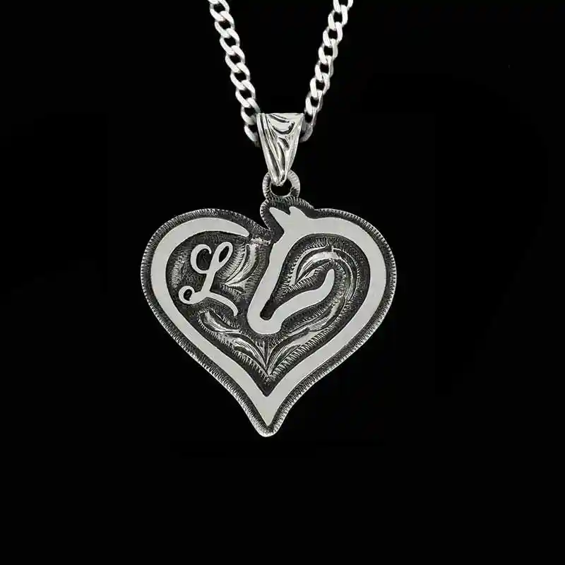 Equestrian Heart Custom Pendant
