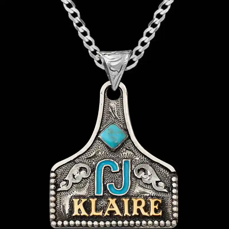 Kali Cow Tag Necklace
