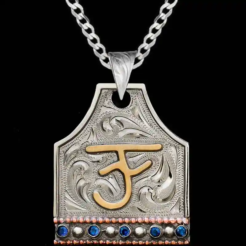 Smokey Cow Tag Necklace