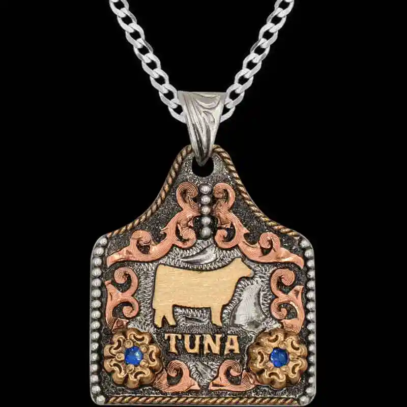 Tuna Cow Tag Necklace 