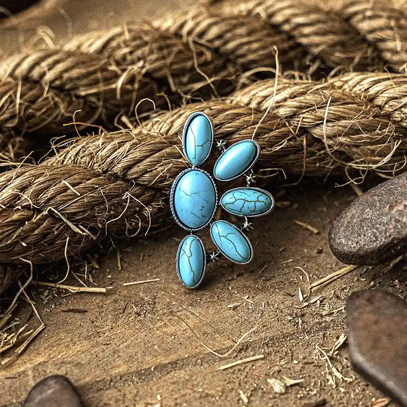 Dusty Rose Turquoise Earrings (In-Stock)