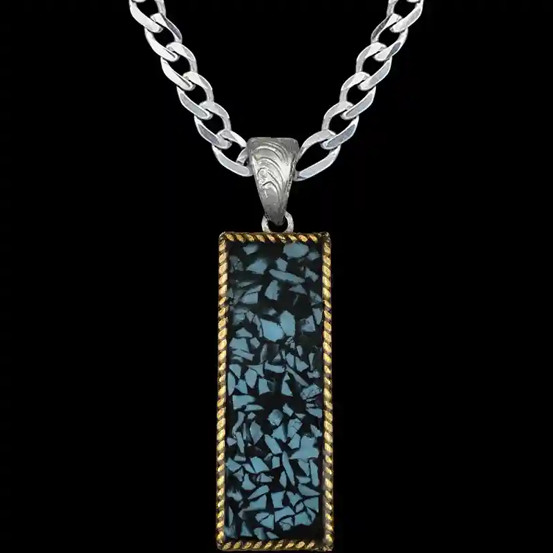 Crushed Turquoise Custom Pendant