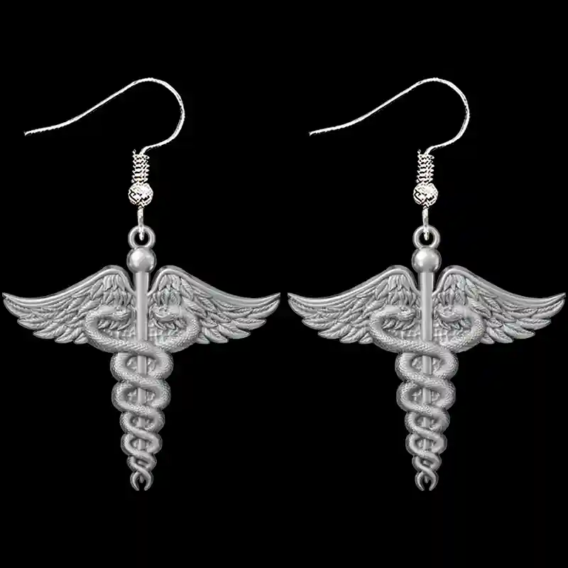 Medical Caduceus Earrings
