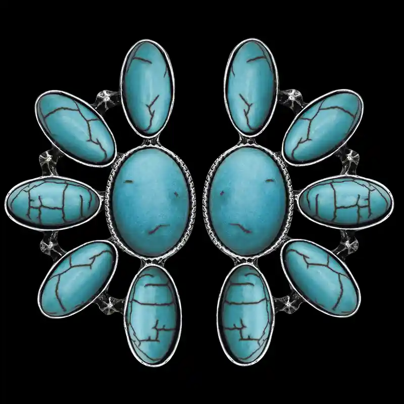 Dusty Rose Turquoise Earrings (In-Stock)