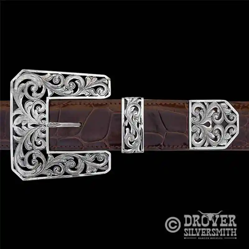 The Cattleman Sterling Silver Belt Buckle