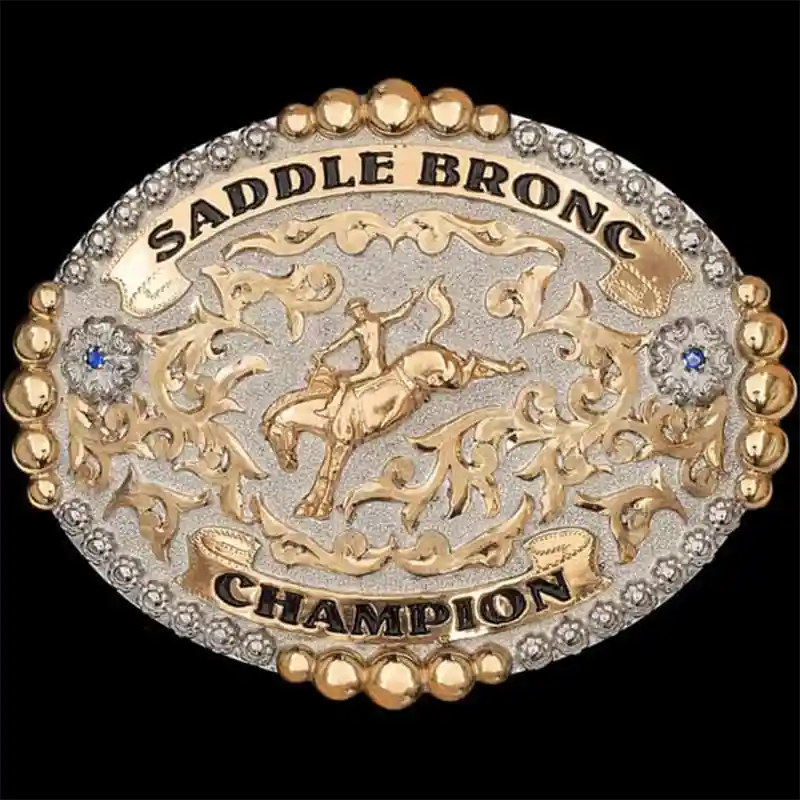 A bronc rider champion belt buckle for men 