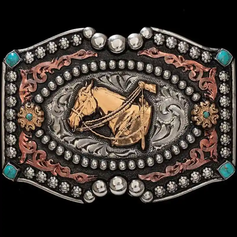 Western Horse Belt Buckle (In Stock)