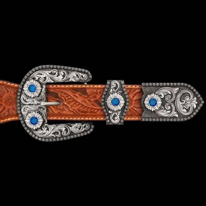 Calgary Custom Three Piece Buckle Set