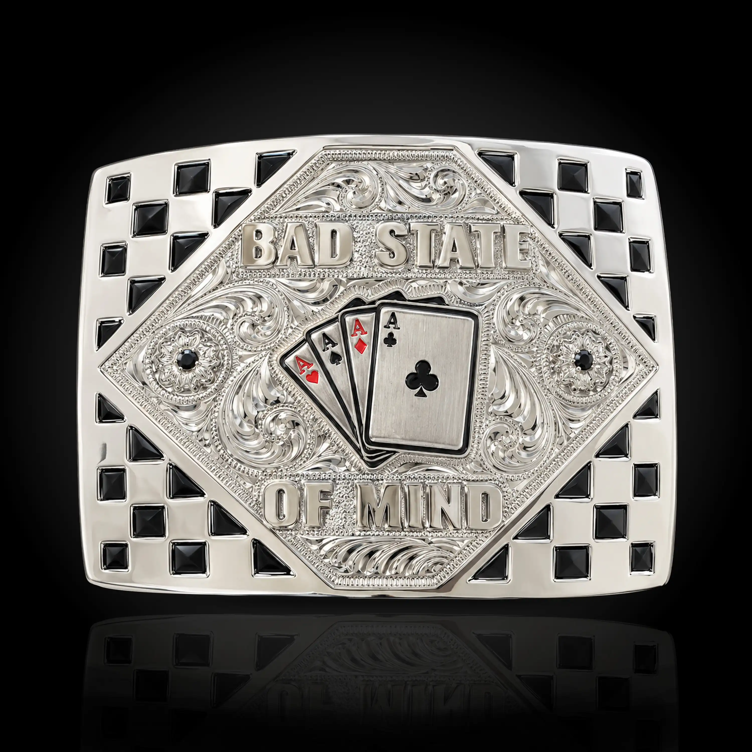 Bad State Of Mind Belt Buckle (In Stock)
