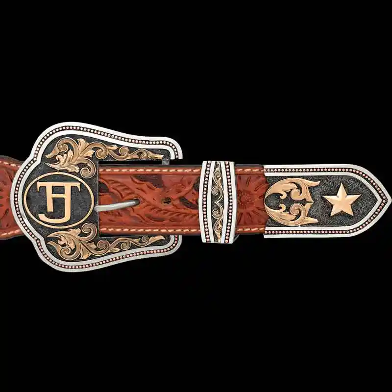 Gonzales Custom Three Piece Buckle Set