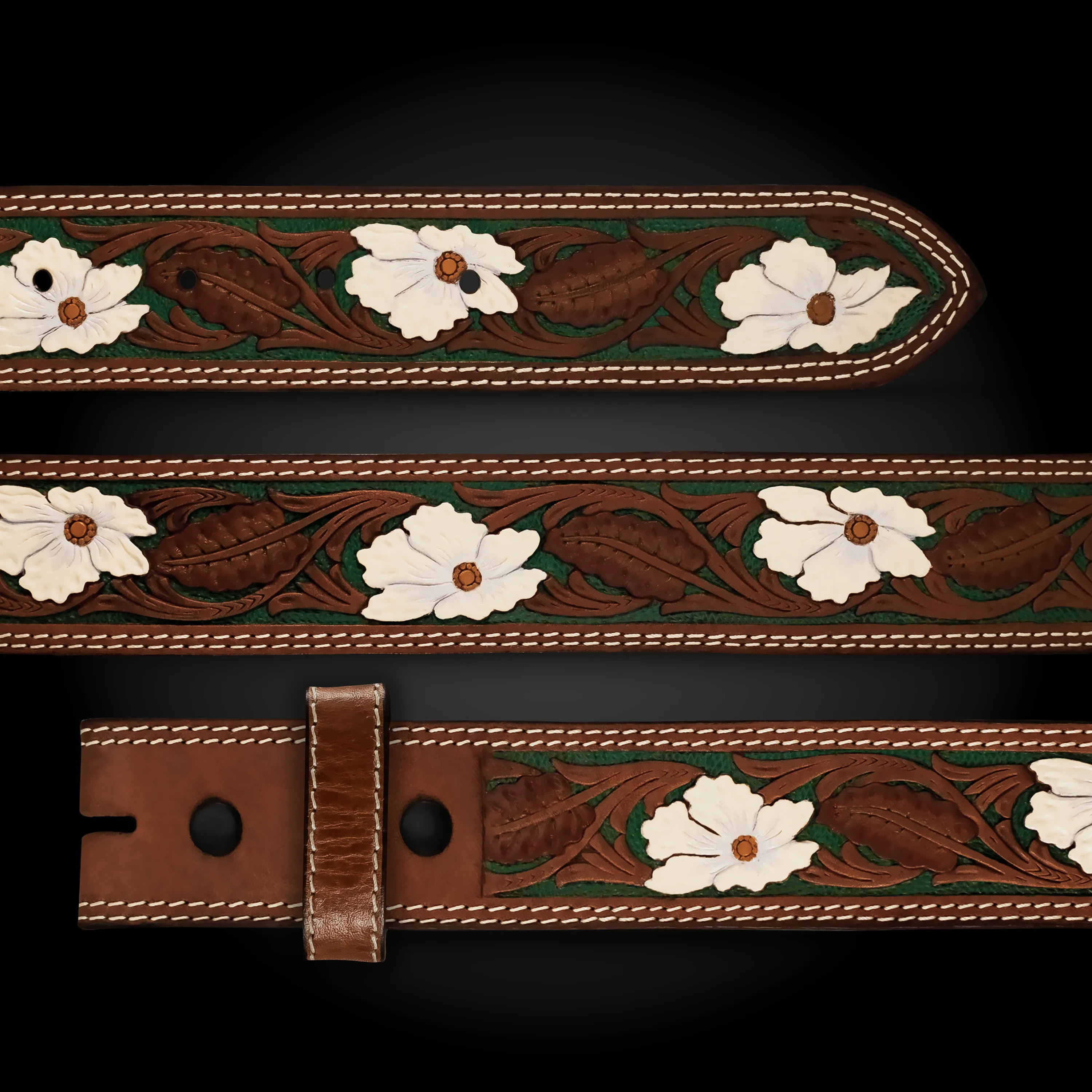 River Birch Leather Belt 